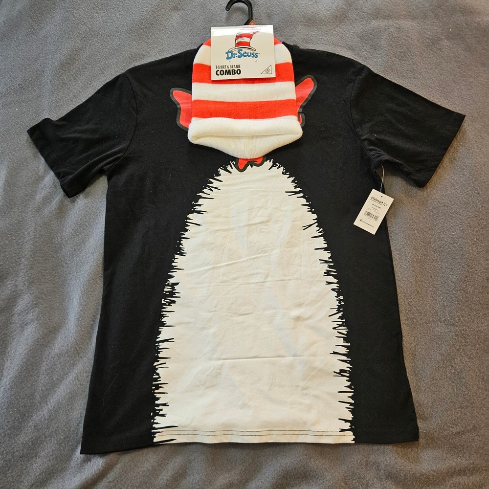 Dr Seuss Cat‎ in the Hat T Shirt Beanie Combo Men's M